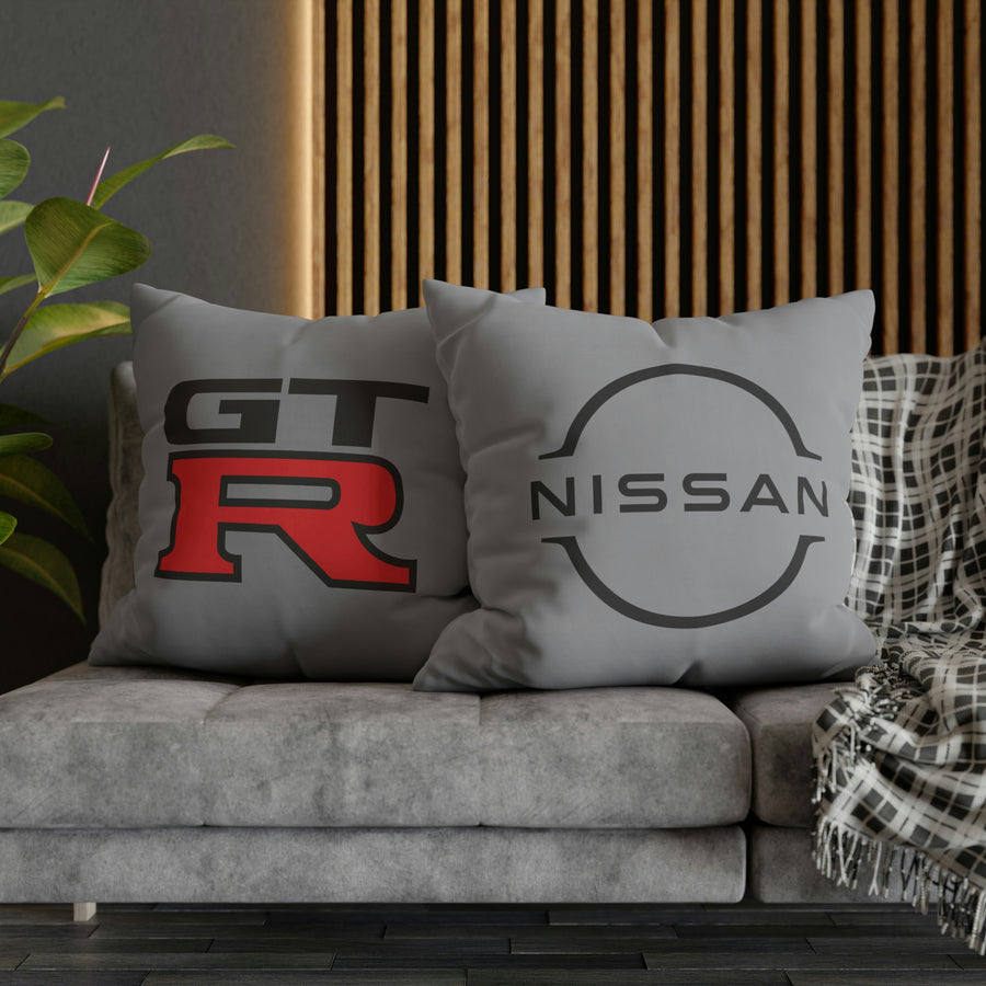 Grey Spun Polyester Nissan GTR pillowcase™