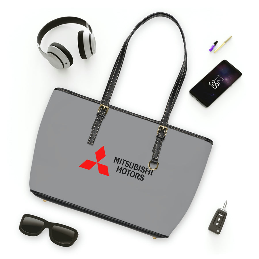 Grey Mitsubishi Leather Shoulder Bag™