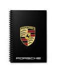 Black Porsche Spiral Notebook - Ruled Line™