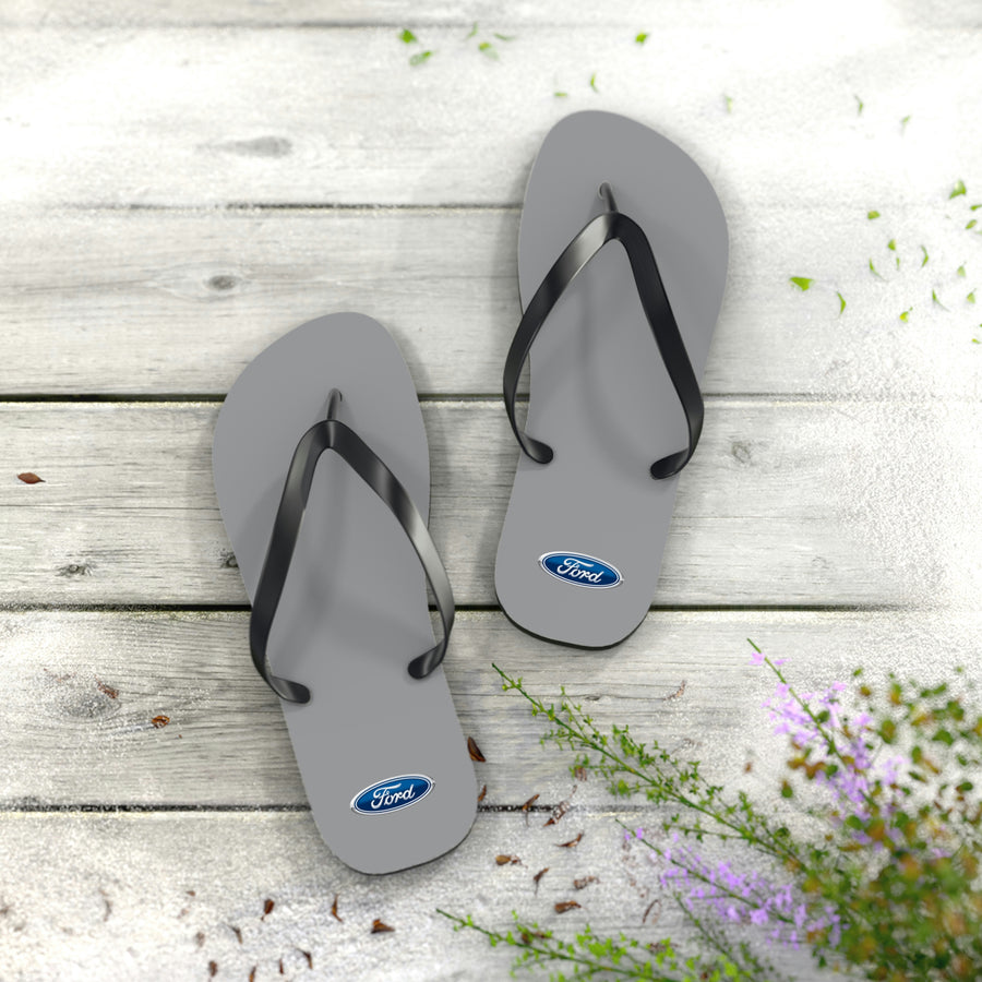 Unisex Grey Ford Flip Flops™