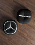 Black Mercedes Tufted Floor Pillow, Round™