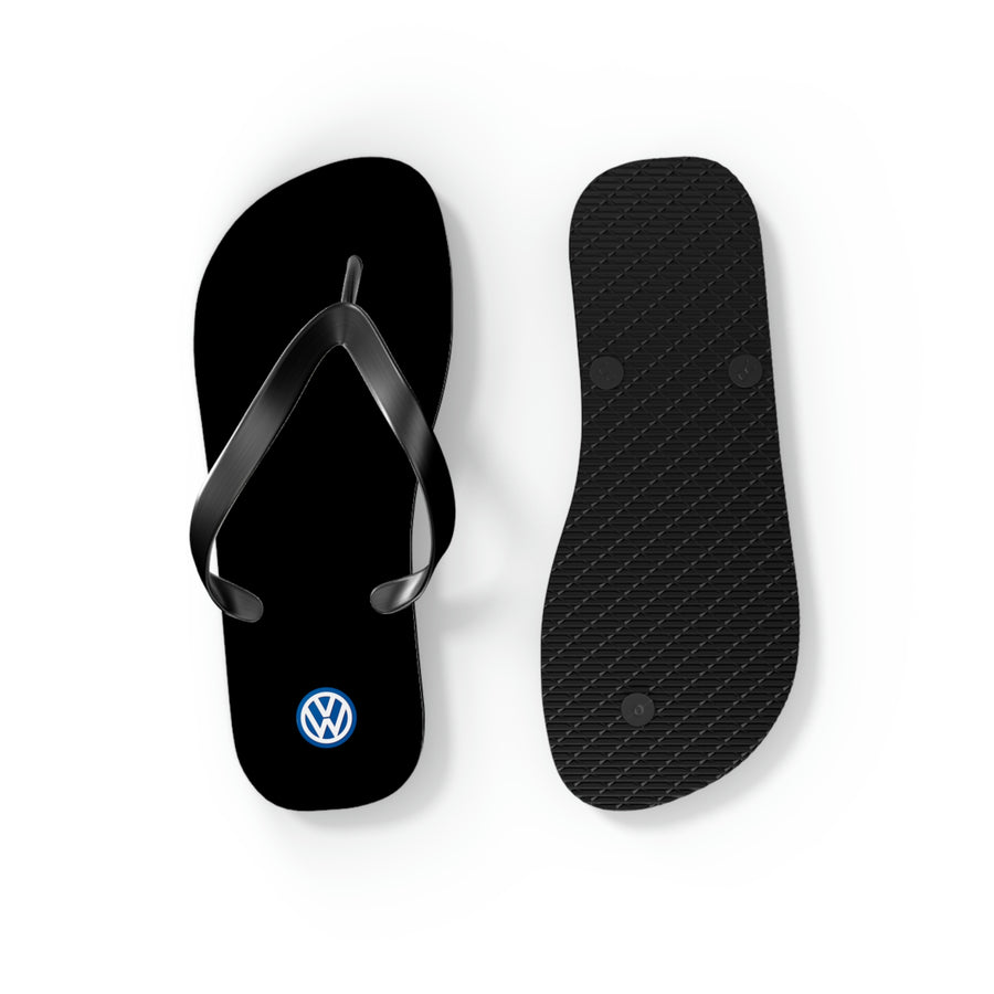 Unisex Black Volkswagen Flip Flops™