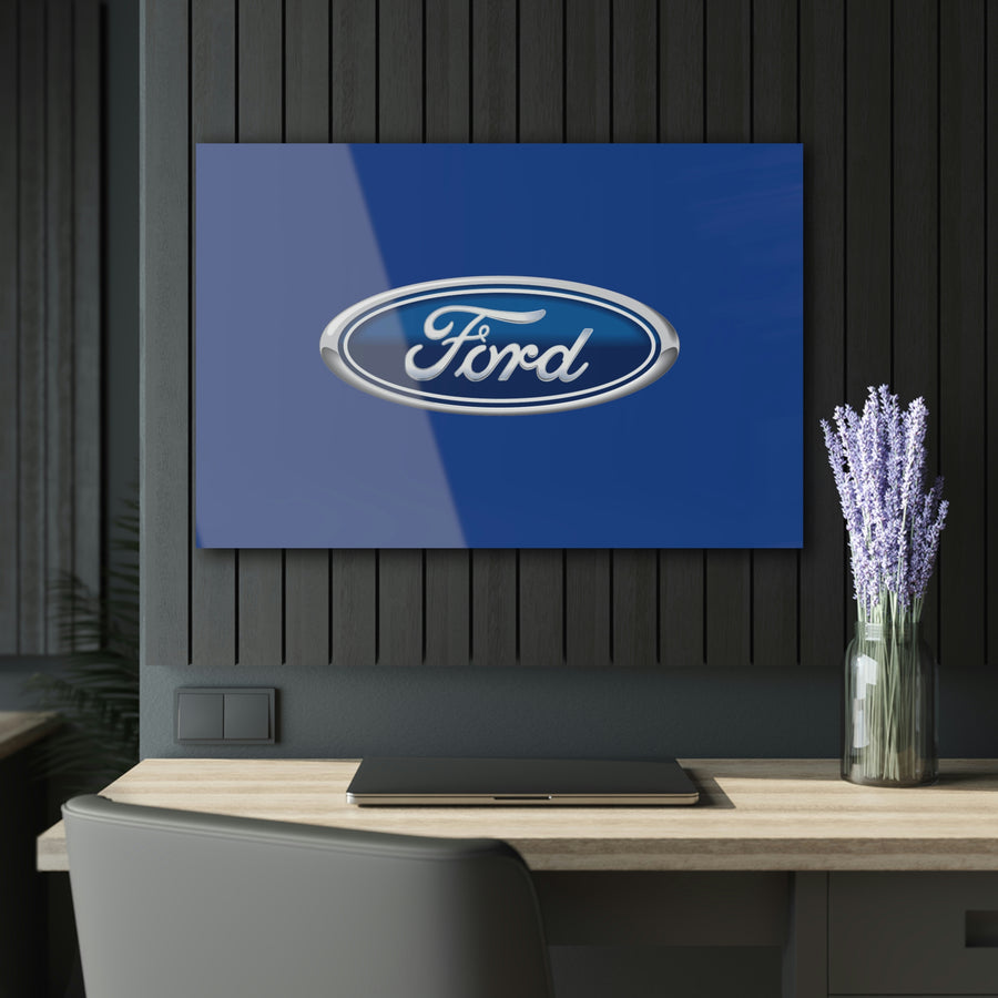 Dark Blue Ford Acrylic Prints (French Cleat Hanging)™