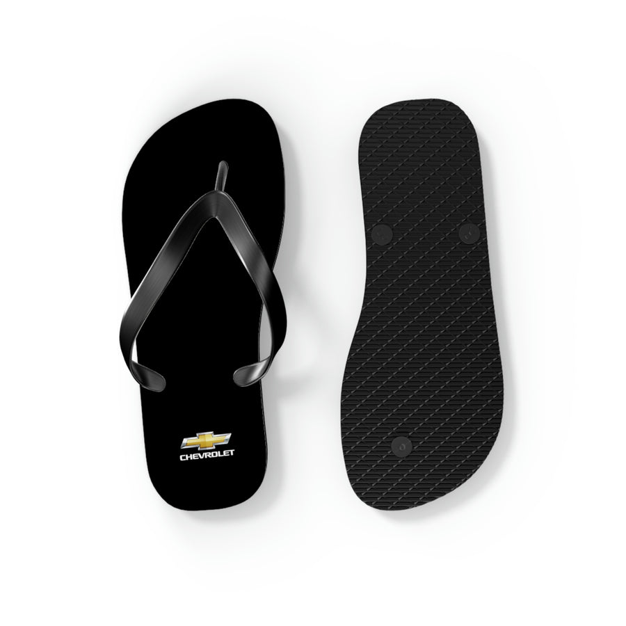 Unisex Black Chevrolet Flip Flops™