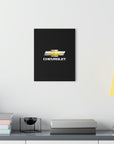 Black Chevrolet Acrylic Prints (French Cleat Hanging)™