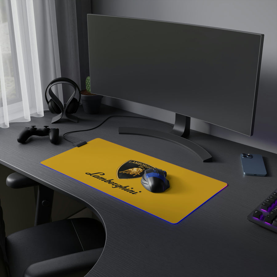 Yellow Lamborghini LED Gaming Mouse Pad™