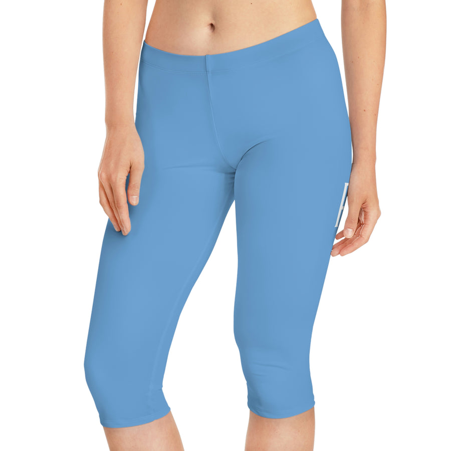 Women's Light Blue Rolls Royce Capri Leggings™