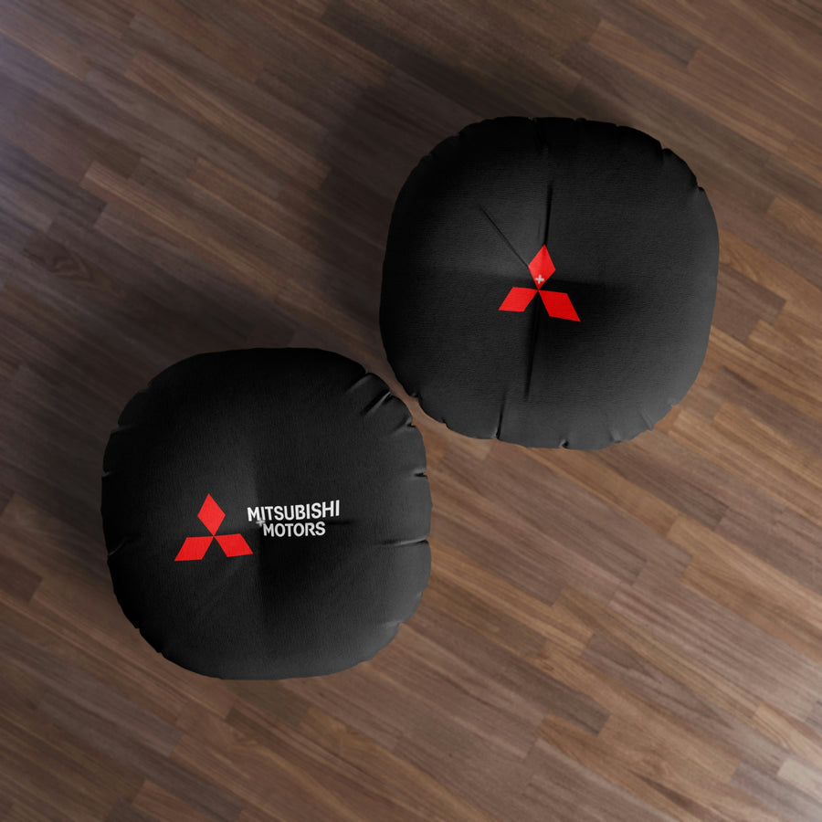 Black Mitsubishi Tufted Floor Pillow, Round™