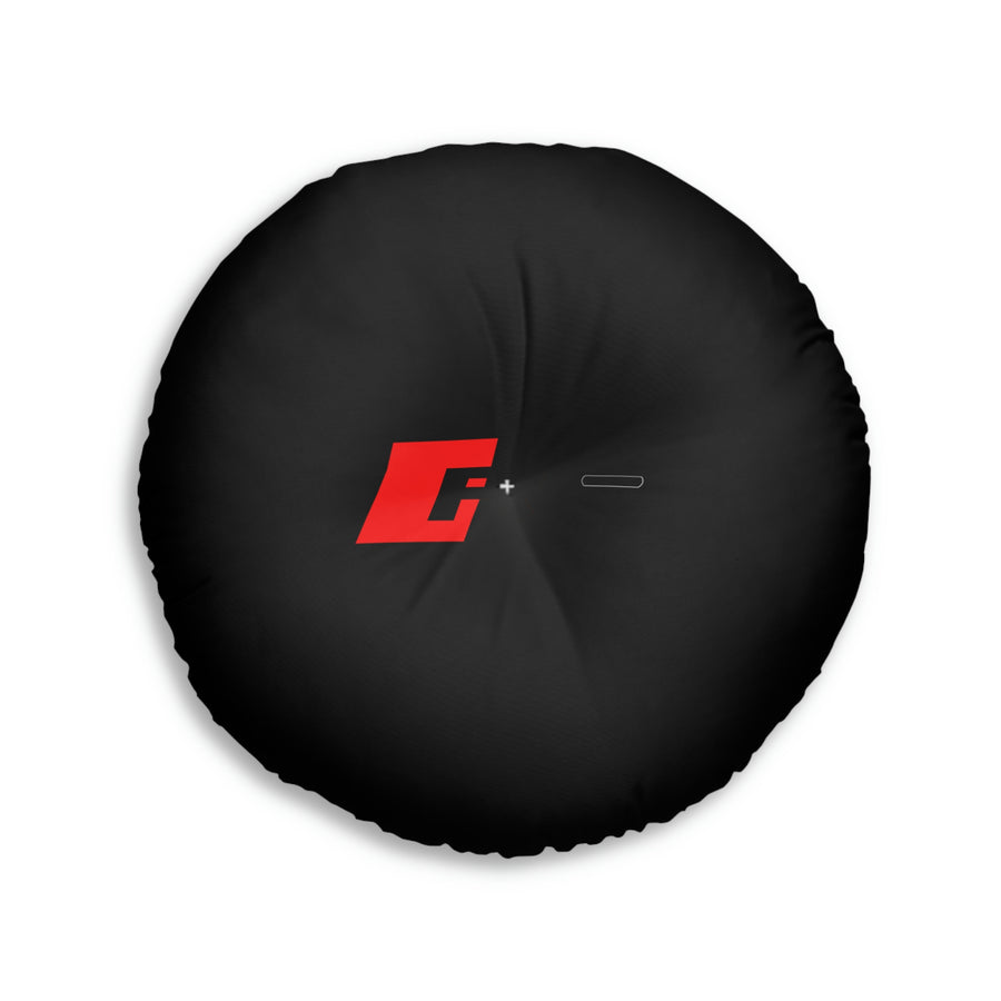 Black Audi Tufted Floor Pillow, Round™