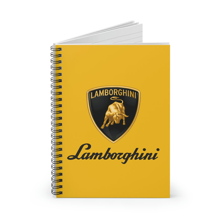 Yellow Lamborghini Spiral Notebook - Ruled Line™