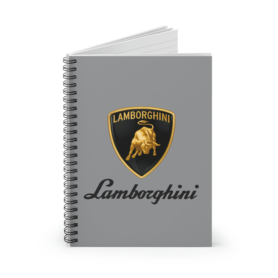 Grey Lamborghini Spiral Notebook - Ruled Line™