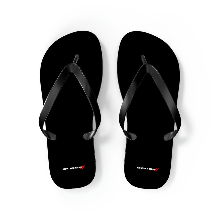 Unisex Black Dodge Flip Flops™