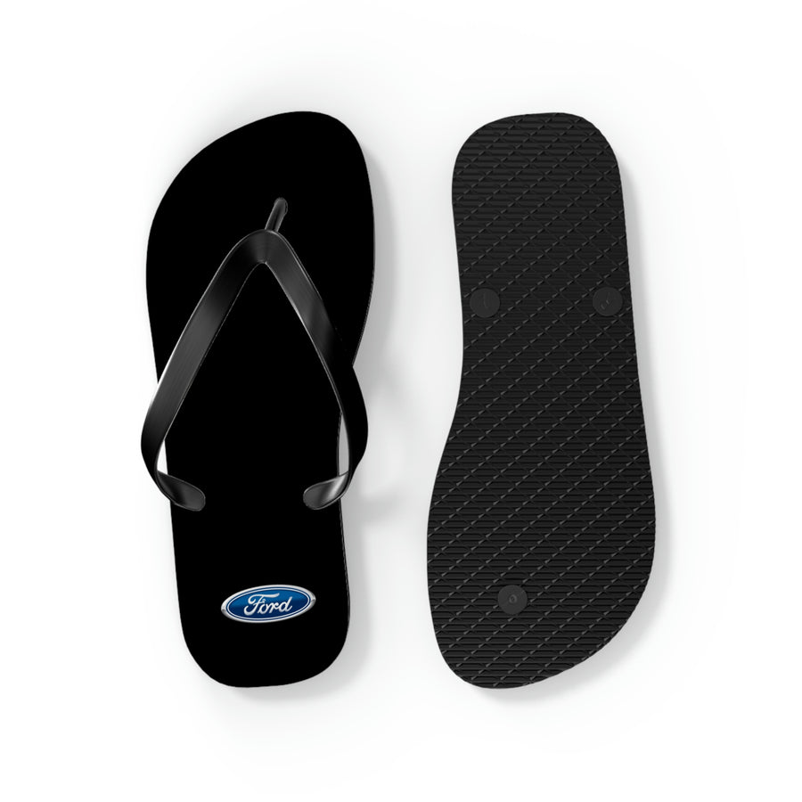 Unisex Black Ford Flip Flops™