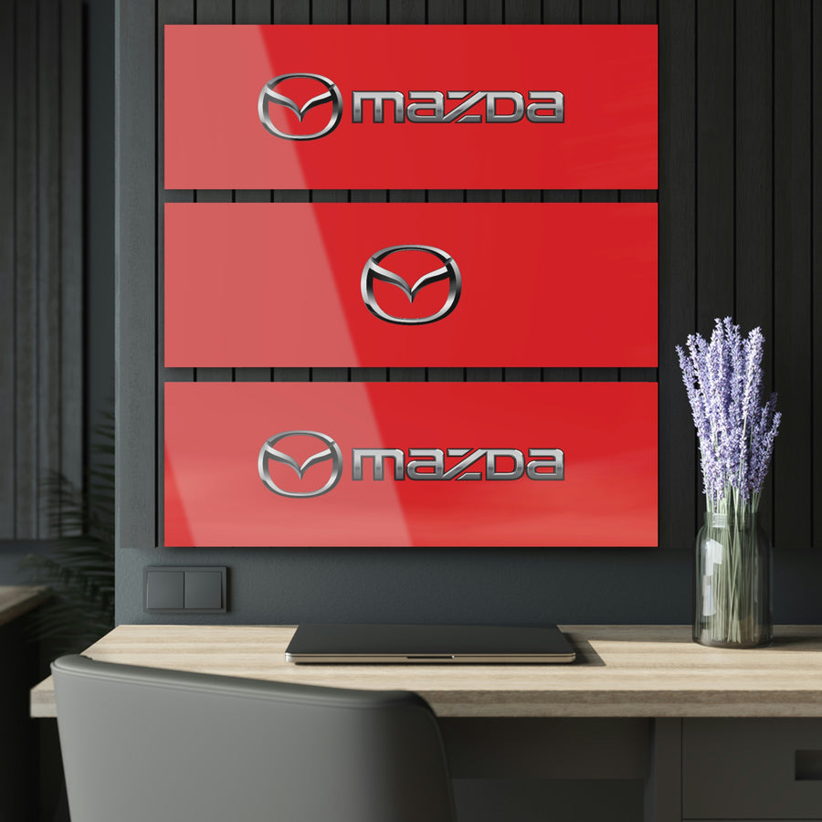 Red Mazda Acrylic Prints (Triptych)™