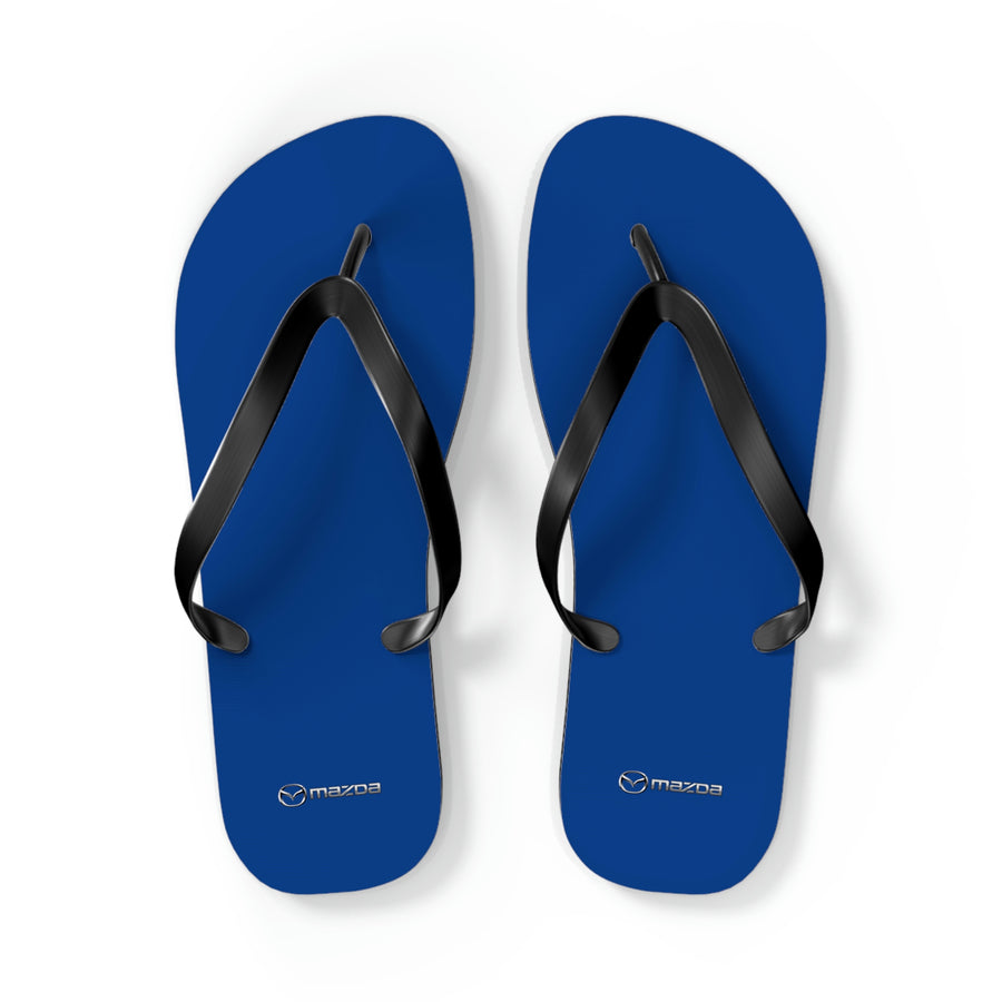 Unisex Dark Blue Mazda Flip Flops™