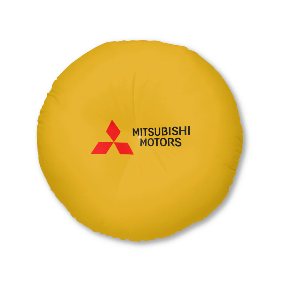 Yellow Mitsubishi Tufted Floor Pillow, Round™