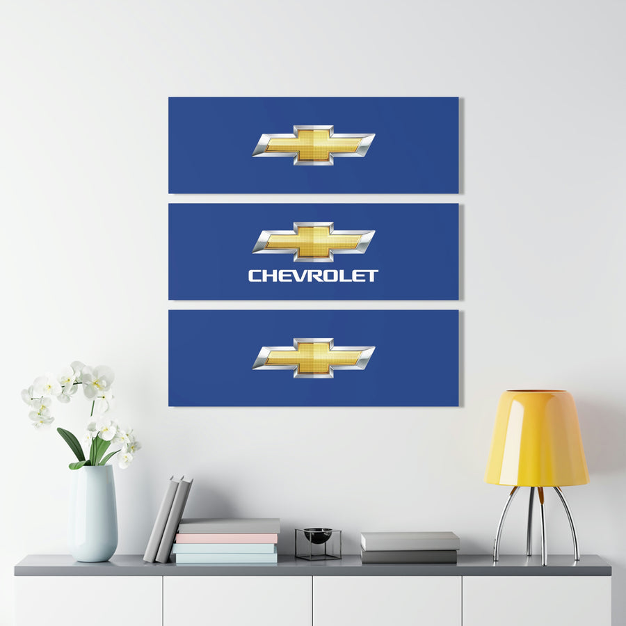 Dark Blue Chevrolet Acrylic Prints (Triptych)™