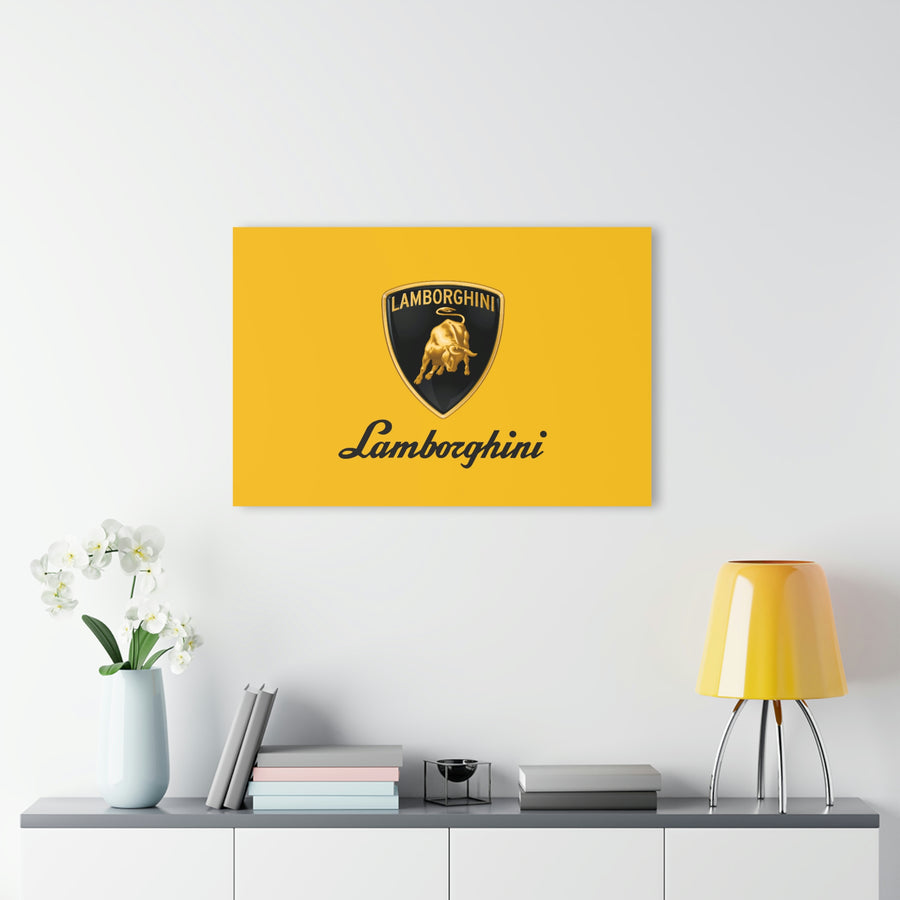 Yellow Lamborghini Acrylic Prints (French Cleat Hanging)™