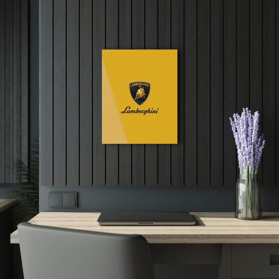 Yellow Lamborghini Acrylic Prints (French Cleat Hanging)™