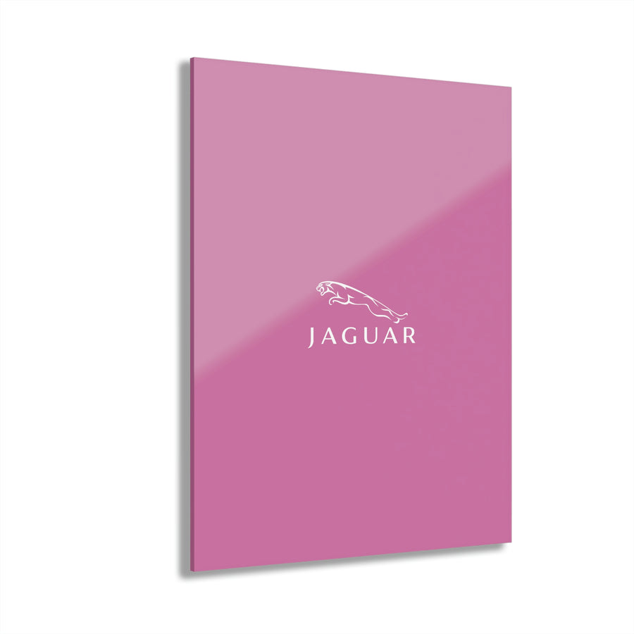 Light Pink Jaguar Acrylic Prints (French Cleat Hanging)™