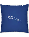 Dark Blue Jaguar Spun Polyester pillowcase™