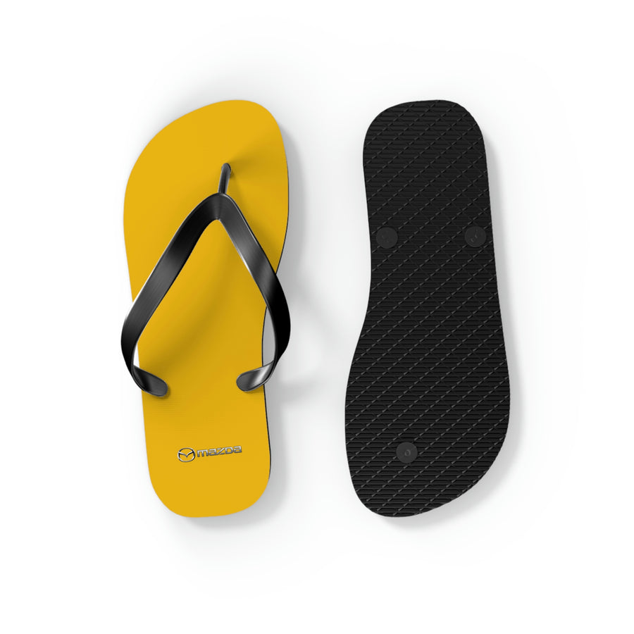 Unisex Yellow Mazda Flip Flops™