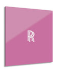 Light Pink Rolls Royce Acrylic Prints (French Cleat Hanging)™