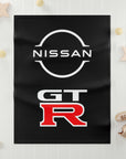 Black Soft Nissan GTR Fleece Baby Blanket™