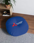 Dark Blue Mitsubishi Tufted Floor Pillow, Round™