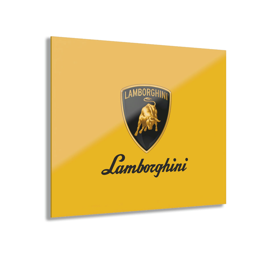 Yellow Lamborghini Acrylic Prints (French Cleat Hanging)™