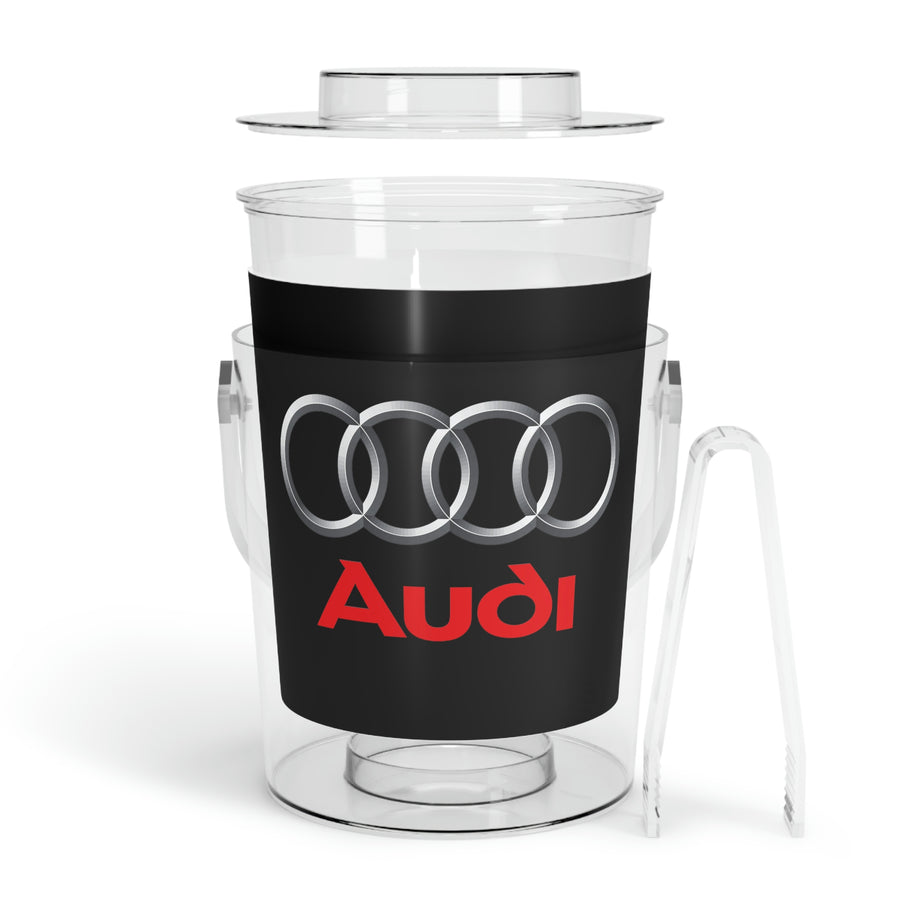 Black Audi Ice Bucket with Tongs™