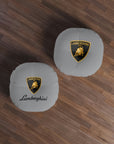 Grey Lamborghini Tufted Floor Pillow, Round™