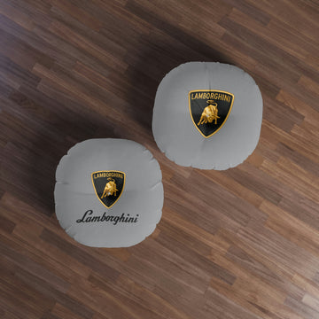 Grey Lamborghini Tufted Floor Pillow, Round™