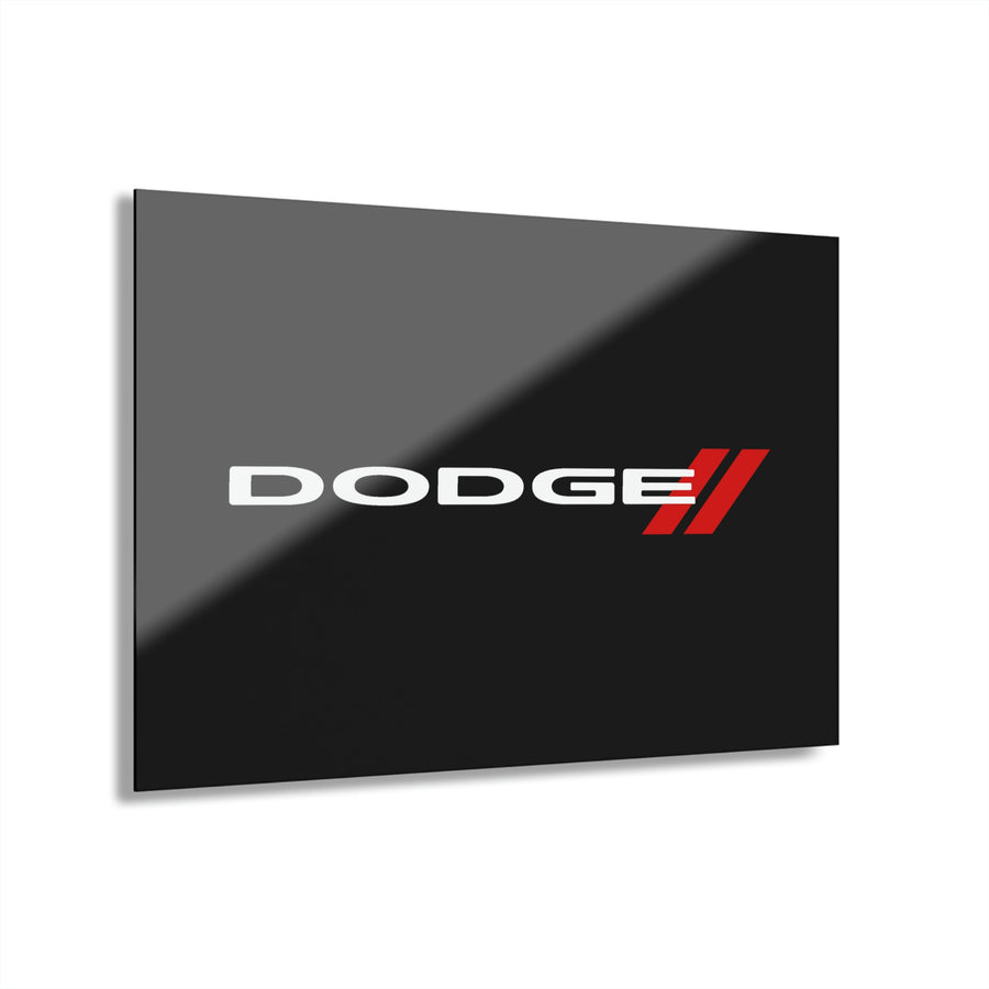 Black Dodge Acrylic Prints (French Cleat Hanging)™