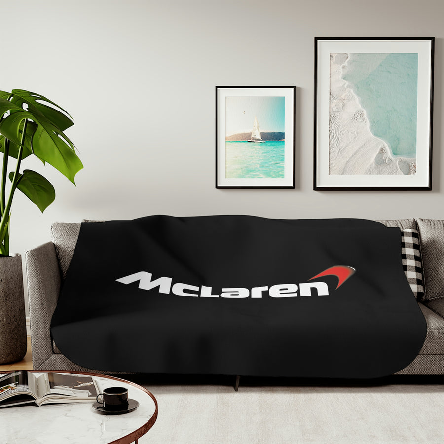 Black McLaren Sherpa Blanket™
