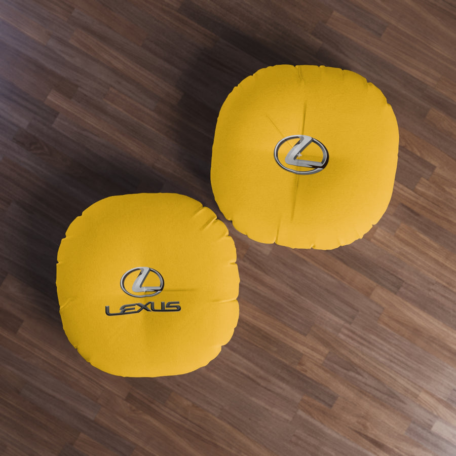 Yellow Lexus Tufted Floor Pillow, Round™