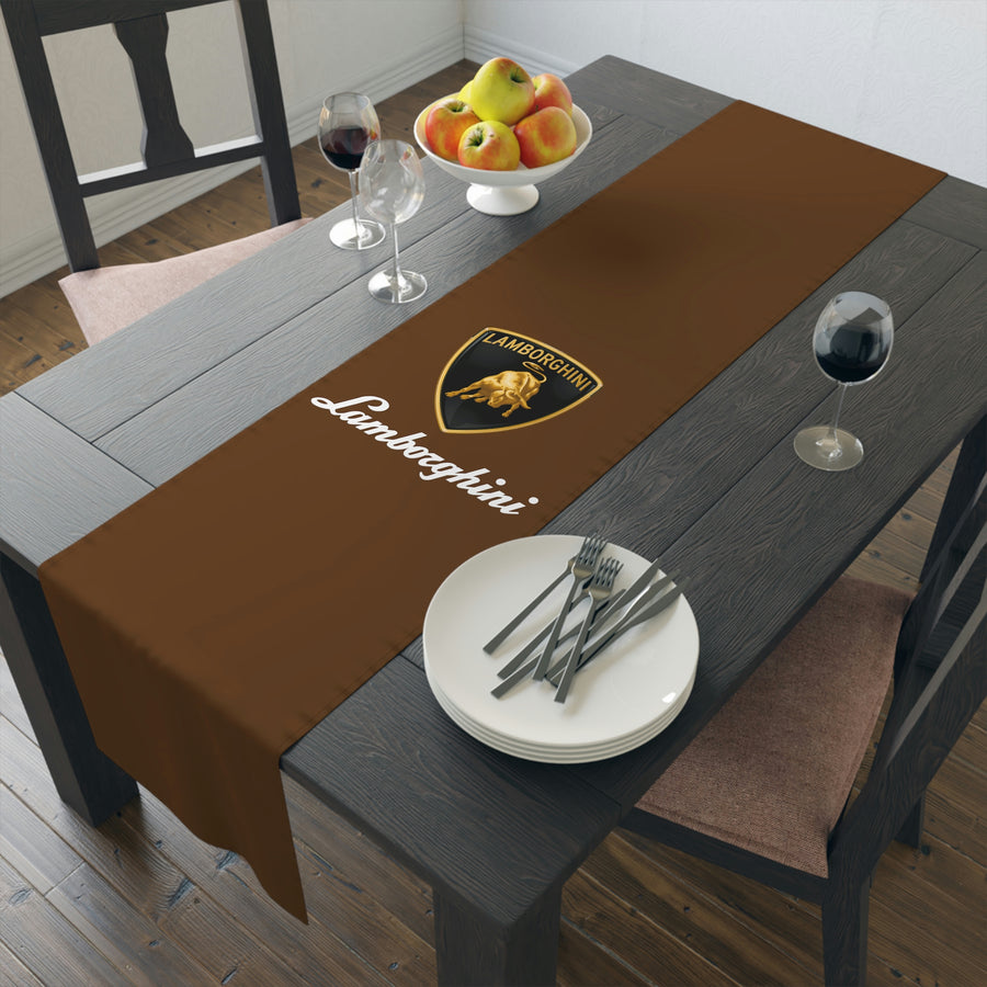 Brown Lamborghini Table Runner (Cotton, Poly)™
