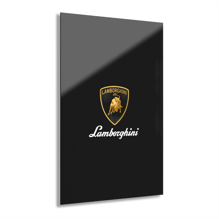 Black Lamborghini Acrylic Prints (French Cleat Hanging)™