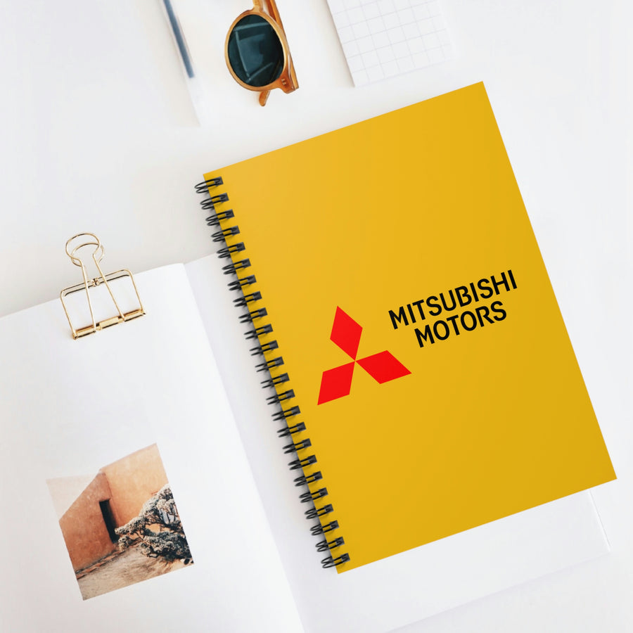Yellow Mitsubishi Spiral Notebook - Ruled Line™