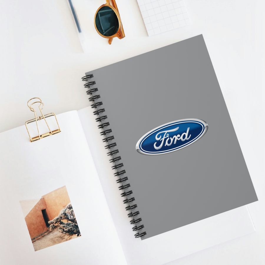 Grey Ford Spiral Notebook - Ruled Line™