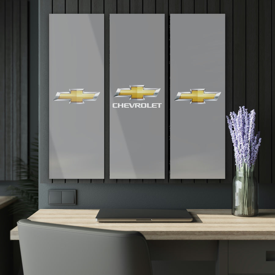 Grey Chevrolet Acrylic Prints (Triptych)™