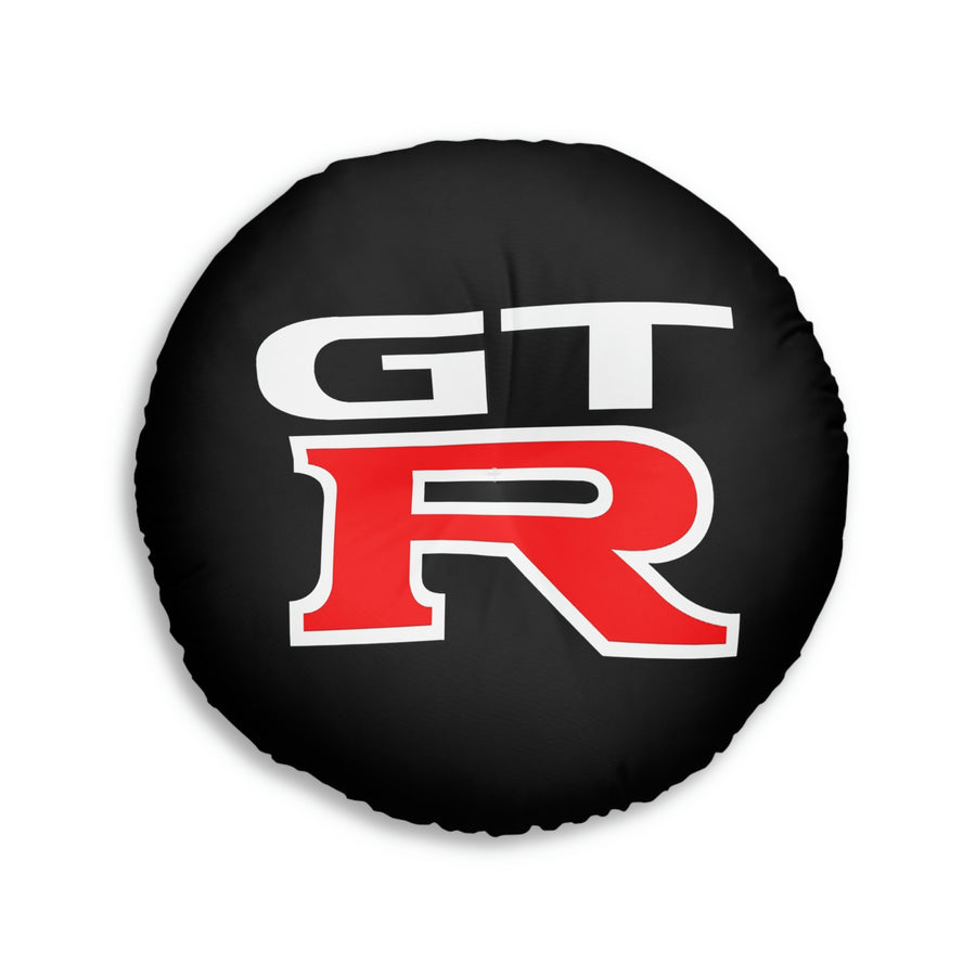 Black Nissan GTR Tufted Floor Pillow, Round™