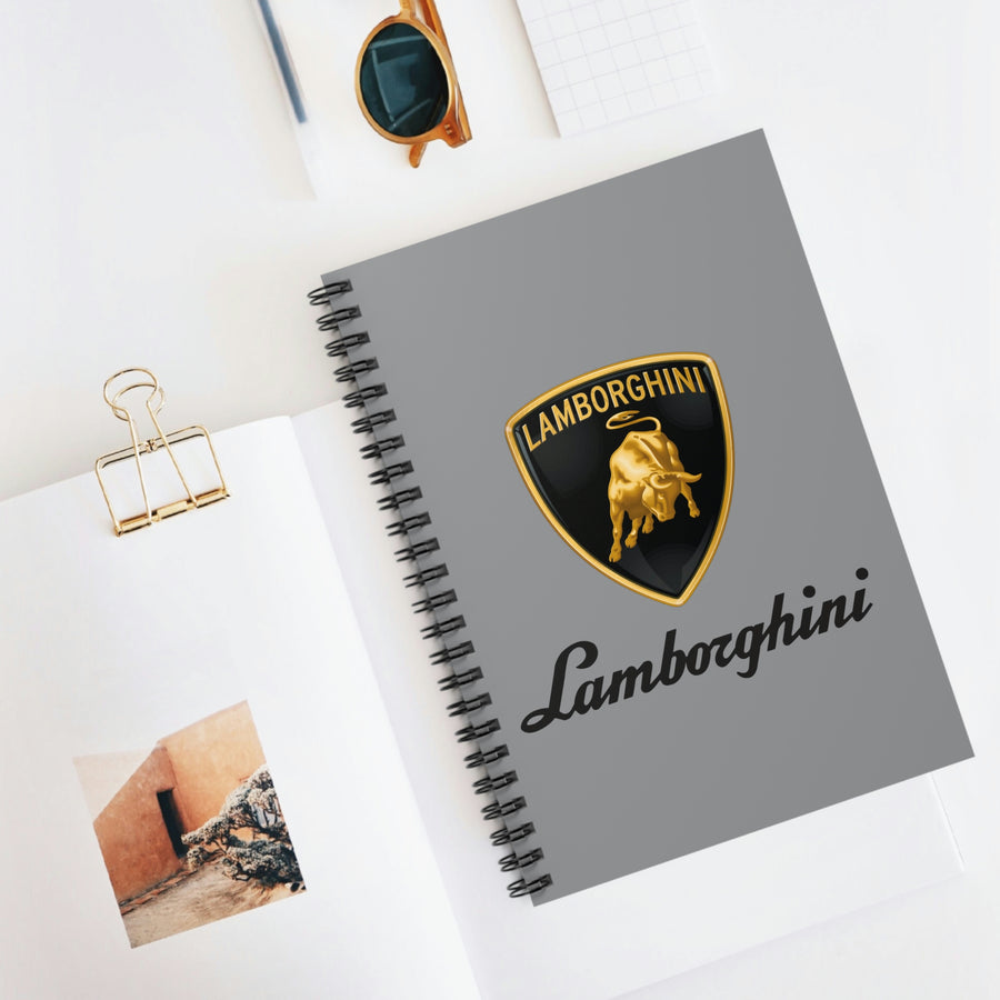 Grey Lamborghini Spiral Notebook - Ruled Line™