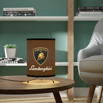 Brown Lamborghini Tripod Lamp with High-Res Printed Shade, US\CA plug™