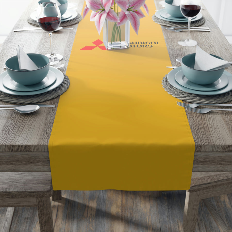 Yellow Mitsubishi Table Runner (Cotton, Poly)™
