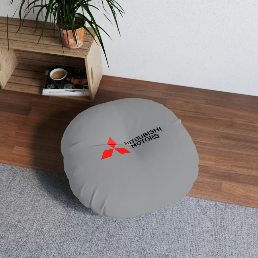 Grey Mitsubishi Tufted Floor Pillow, Round™