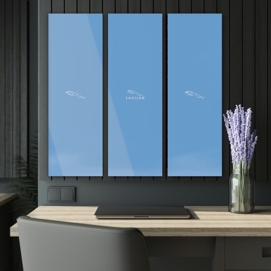 Light Blue Jaguar Acrylic Prints (Triptych)™