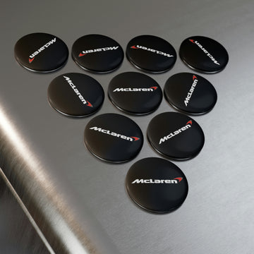 Black McLaren Button Magnet, Round (10 pcs)™