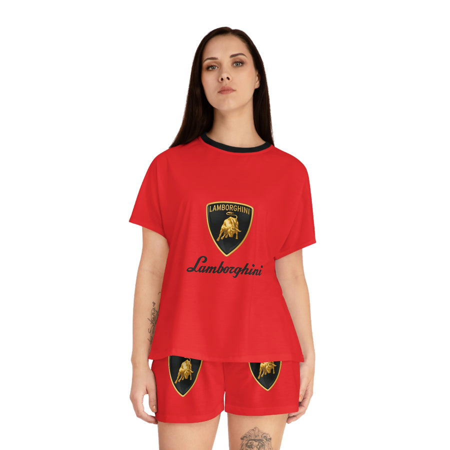 Women's Red Lamborghini Short Pajama Set™